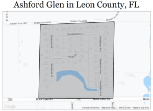 Ashford Glen subdivision map