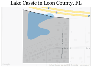 Map of the Lake Cassie neighborhood.