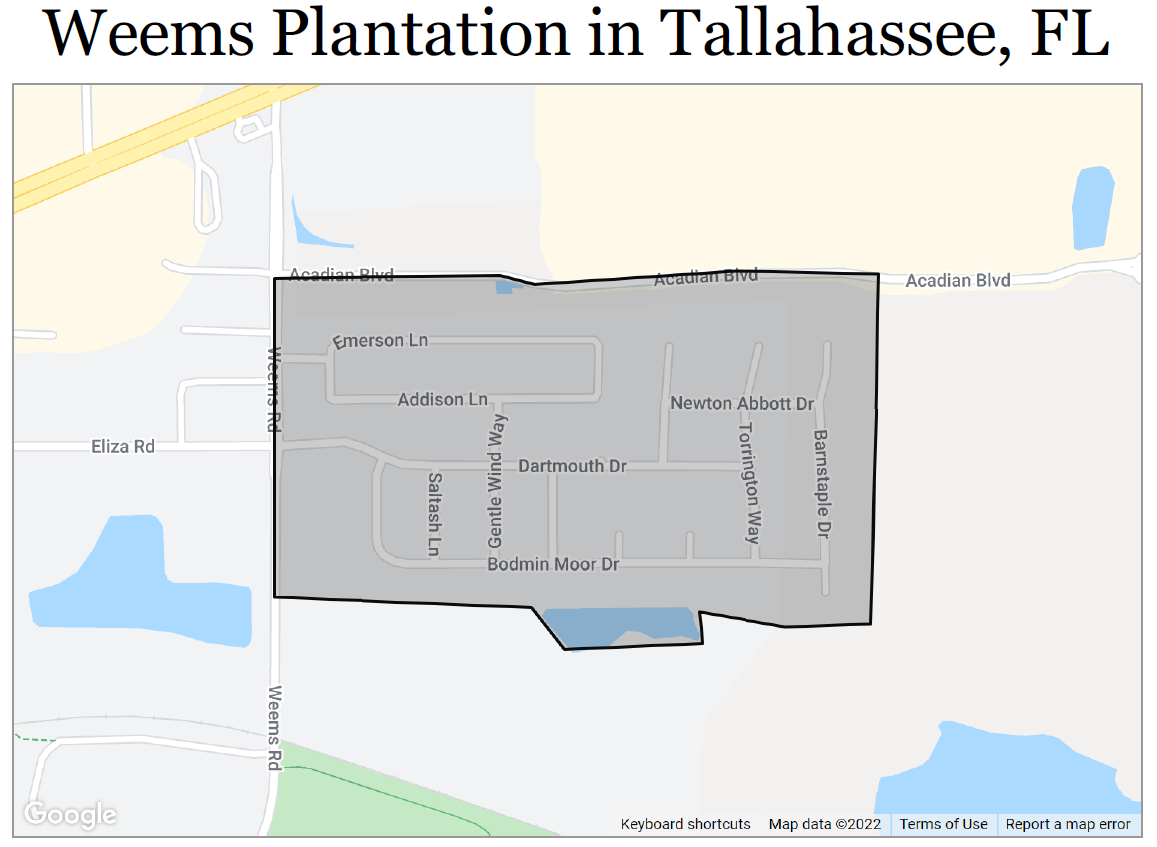 Weems Plantation Subdivision in Tallahassee, Florida - Living In