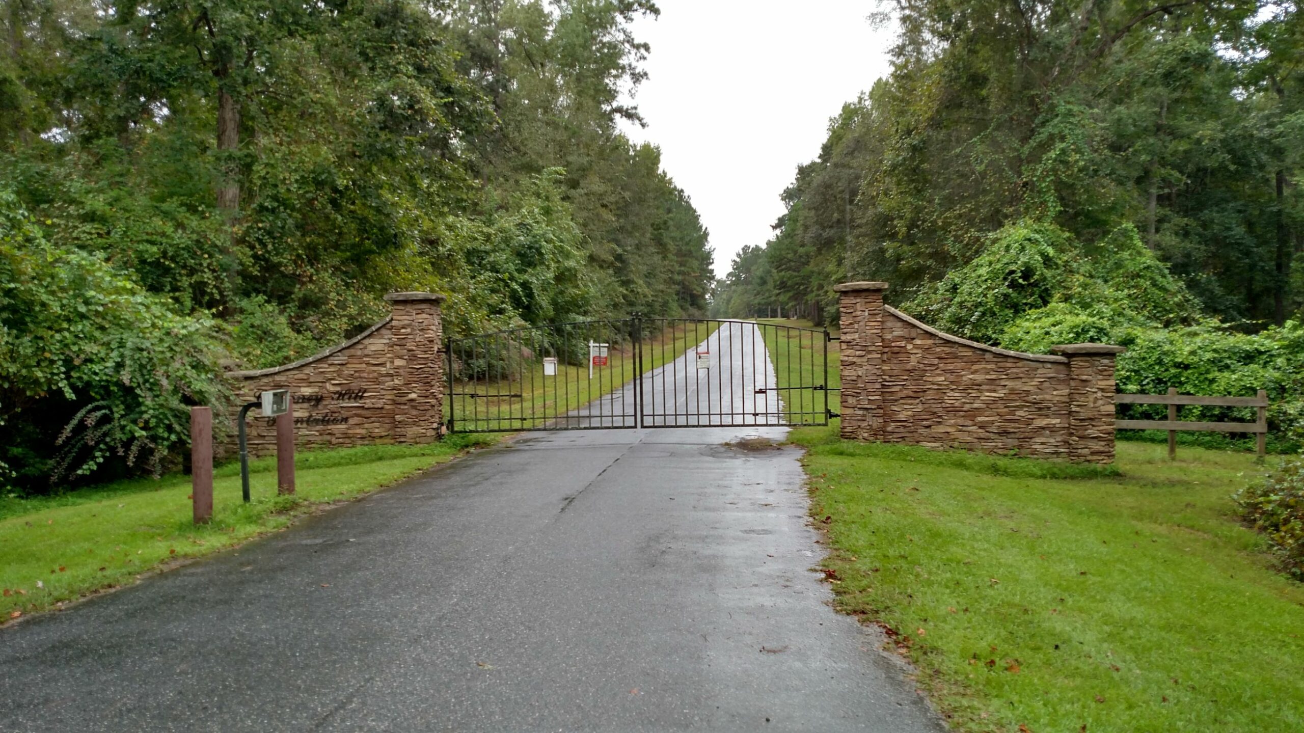 Entrance to gated community in northeast Tallahassee